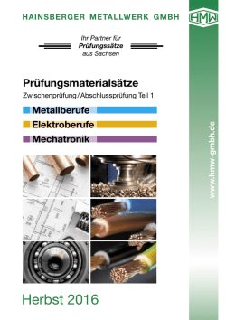 Herbst 2016 - Hainsberger Metallwerk GmbH