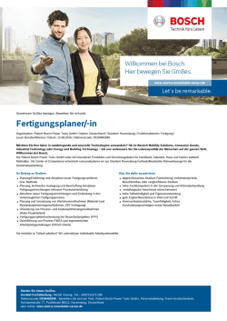 Fertigungsplaner