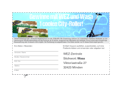 Gewinne mit WEZ und Wasa 1 coolen City