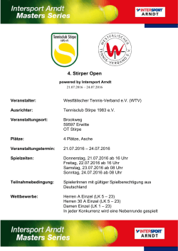 4. Stirper Open - Intersport Arndt Masters Series