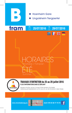 horaires &eacute;t&eacute;