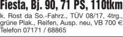 Fiesta, Bj. 90, 71 PS, 110tkm