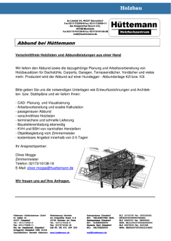 Holzbau - H&uuml;ttemann