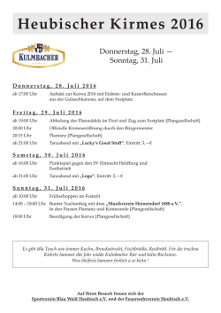Heubischer Kirmes 2016