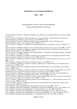 Publikationen von F. Bohlmann