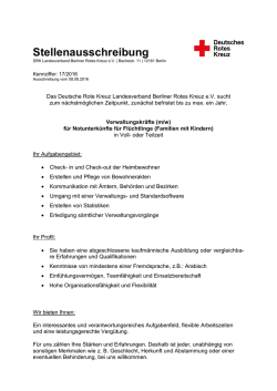 Stellenausschreibung - DRK