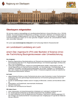 Stellenausschreibung A4 - Regierung von Oberbayern