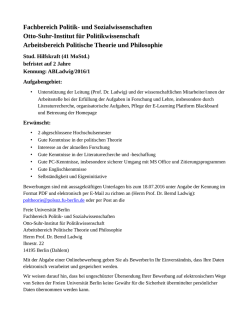 eine studentische Mitarbeiterin/ein studentischer Mitarbeiter
