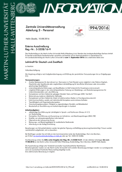information - Zentrale Universit&auml;tsverwaltung - Martin