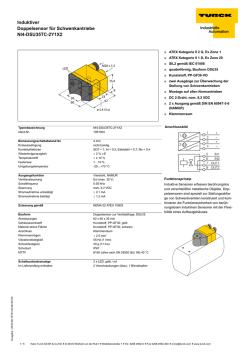 Induktiver Doppelsensor f&uuml;r Schwenkantriebe NI4-DSU35TC