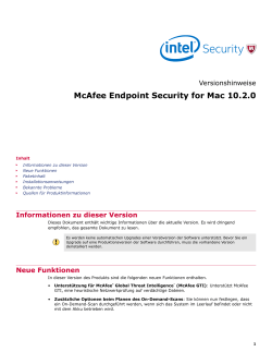 McAfee Endpoint Security for Mac 10.2.0 Versionshinweise