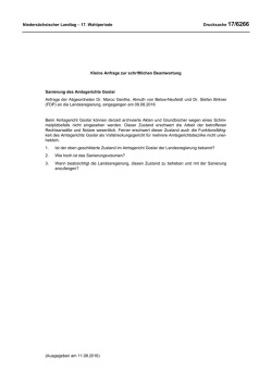 Drucksachen allgemein - Nieders&auml;chsischer Landtag