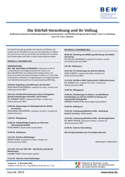 Die St&ouml;rfall-Verordnung und ihr Vollzug