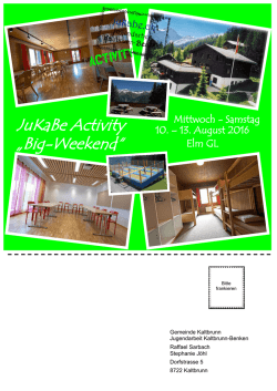 JuKaBe Activity &bdquo;Big-Weekend&ldquo;