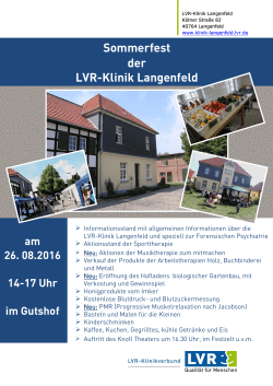Sommerfest der LVR-Klinik Langenfeld 2016