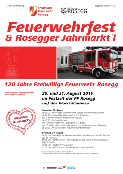 Rosegger Jahrmarkt´l - Freiwillige Feuerwehr Rosegg