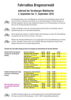 Fahrradbus - Regio Bregenzerwald