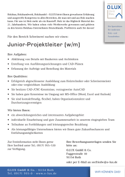 Junior-Projektleiter (w/m) - Forum