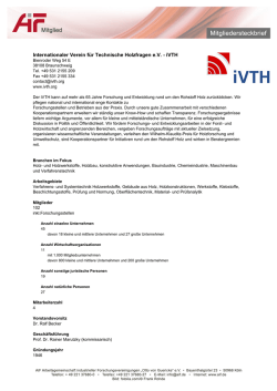 Internationaler Verein f&uuml;r Technische Holzfragen eV - iVTH