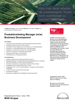 Produktmarketing Manager (m/w) Business Development
