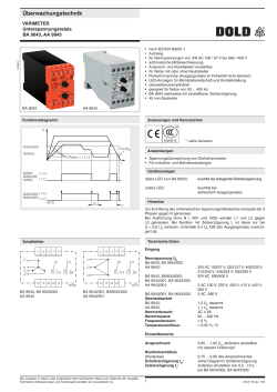 Unterspannungsrelais BA 9043, AA 9943, VARIMETER