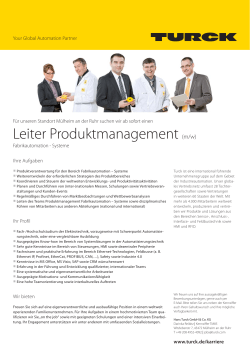 Leiter Produktmanagement (m/w)
