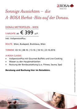 Sonnige Aussichten – die A-ROSA Herbst