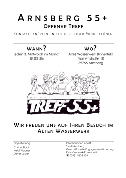 Plakat - Arnsberg 55+ offener Treff