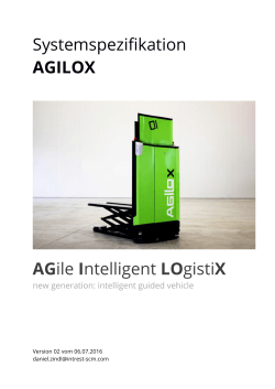Systemspezifikation AGILOX AGile Intelligent LOgistiX