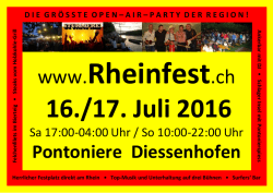 Rheinfestflyer 2016 - Pontoniere Diessenhofen