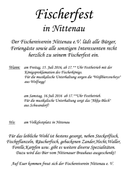 in Nittenau - Internetseiten des Fischereiverein Nittenau eV