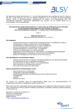 Der Bayerische Landes-Sportverband e. V. ist die