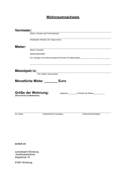 Wohnraumnachweis - Landkreis W&uuml;rzburg