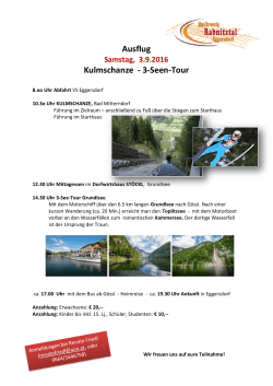 Ausflug Kulmschanze - 3-Seen-Tour