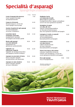 Specialità d`asparagi