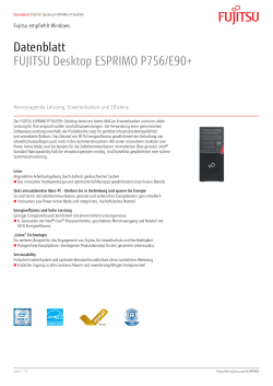 Datenblatt FUJITSU Desktop ESPRIMO P756/E90+