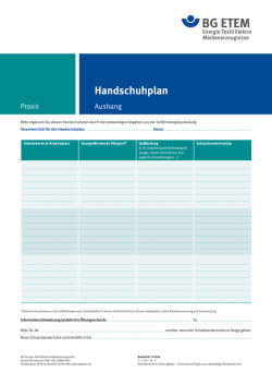 Handschuhplan
