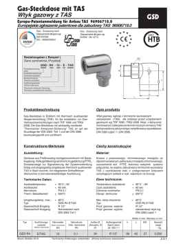 GSD Gas-Steckdose mit TAS
