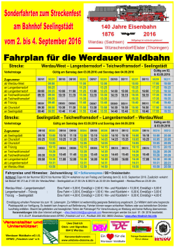 Strecke: Werdau/West – Langenbernsdorf – Teichwolframsdorf