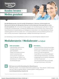 Mediaberater/in im Service-Center