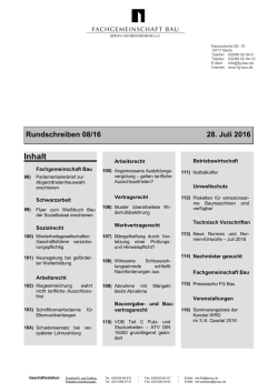 Inhalt - Fachgemeinschaft Bau Berlin und Brandenburg eV
