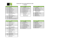 Jahresterminkalender 2016 - in der Gemeinde Grünkraut