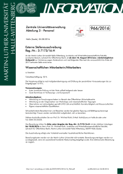 information - Zentrale Universit&auml;tsverwaltung - Martin