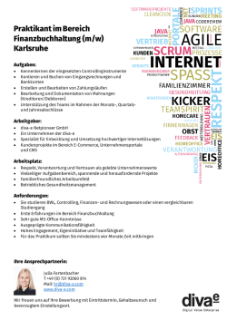 Praktikant im Bereich Finanzbuchhaltung (m/w) Karlsruhe - diva-e