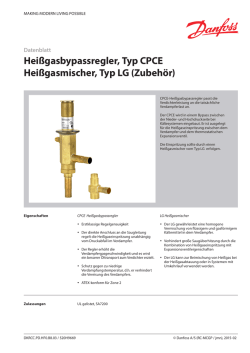 Hei&szlig;gasbypassregler, Typ CPCE Hei&szlig;gasmischer, Typ