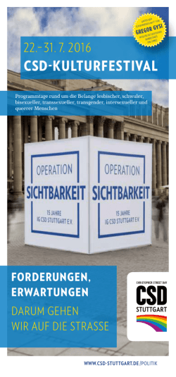 Gleichstellung - CSD Stuttgart