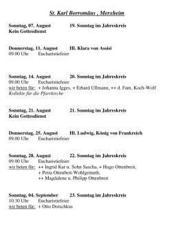 Gottesdienste in Merxheim