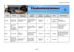 Vermittlung von Studentenzimmer in Eupen