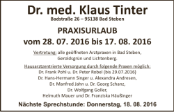 Dr. med. Klaus Tinter