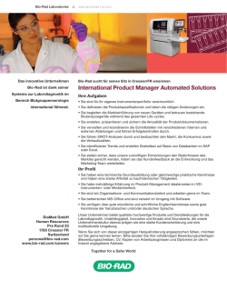 International Product Manager Automated Solutions